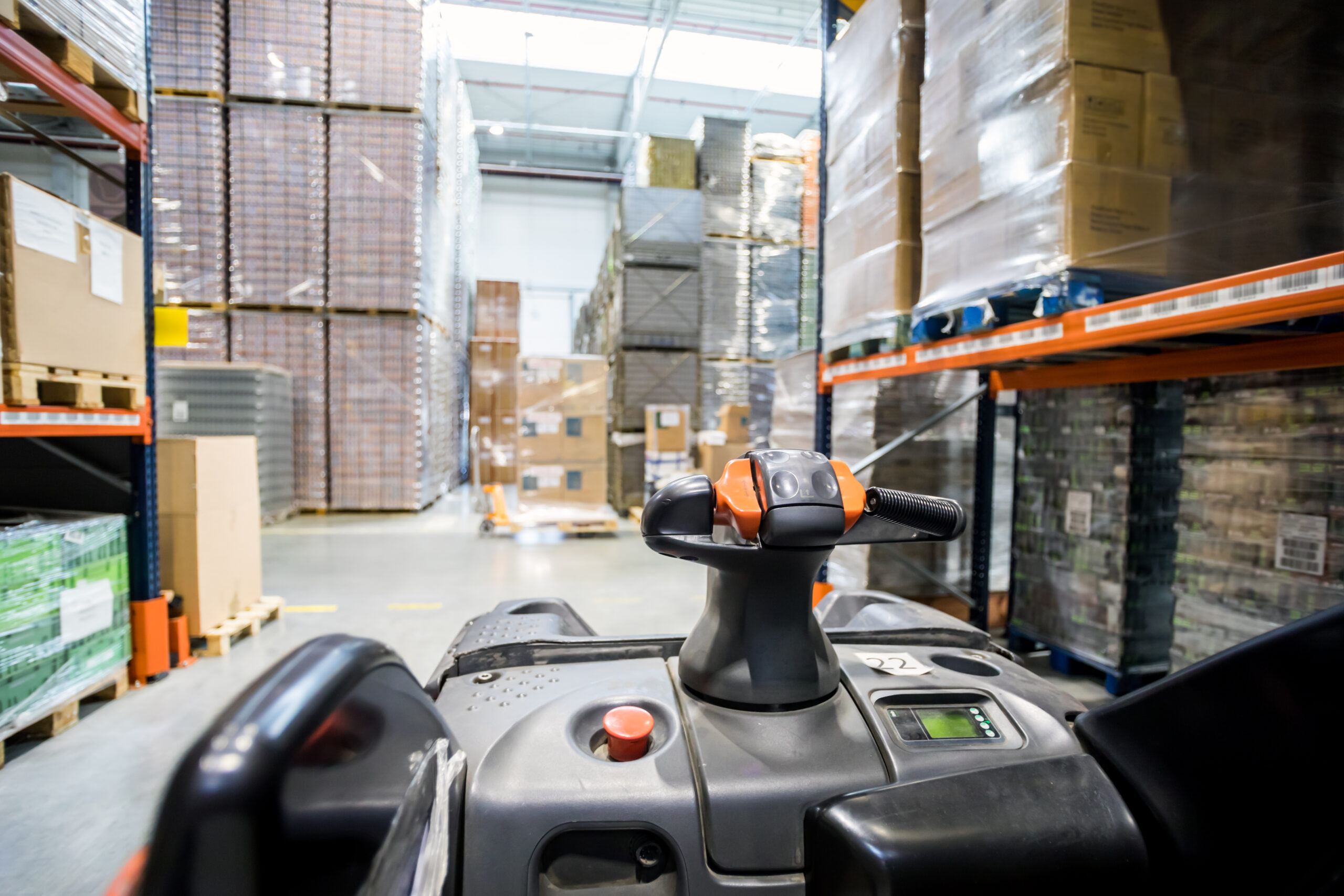 Warehouse management system dashboard showing real-time inventory tracking and order fulfillment operations